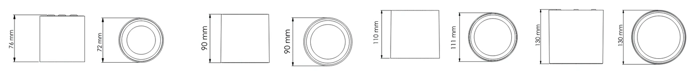 Surface Mounted Spot PLC1U